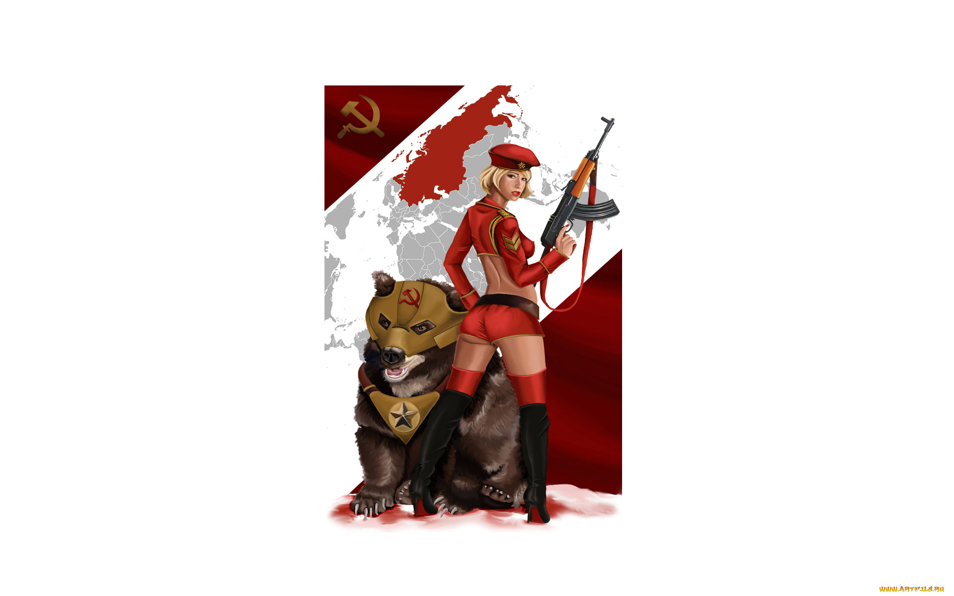 Ред Алерт 3 СССР медведь
